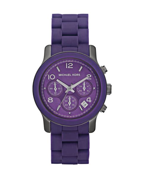 michael kors silicone watch purple|Michael Kors watches.